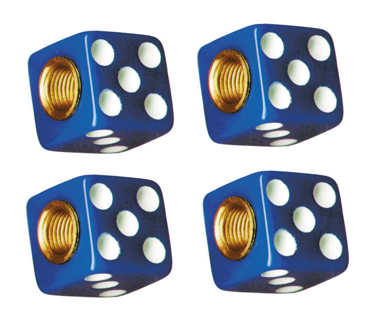 Blue Dice White Dots Tire Valve Stem Caps Covers Set of 4 Car Truck Hot Rat Rod eBay